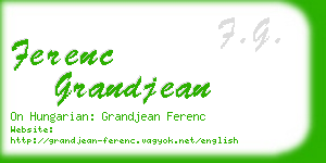 ferenc grandjean business card